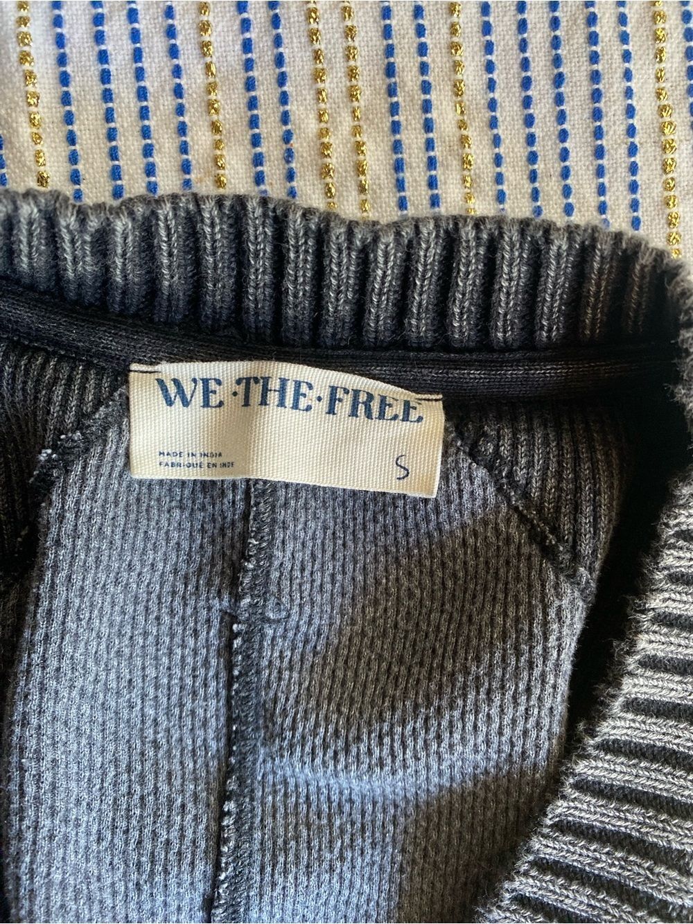 FREE PEOPLE We The Free Snapshot Cable Cardigan Washed Black Sz Small - Picture 4 of 9